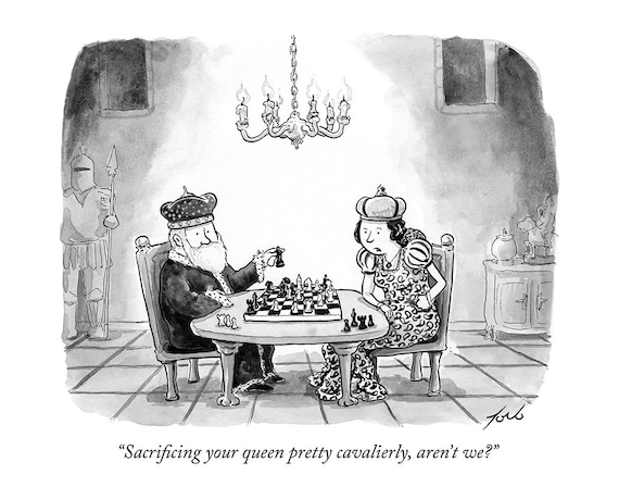 Signed Print of My New Yorker Cartoon sacrificing Your  Etsy