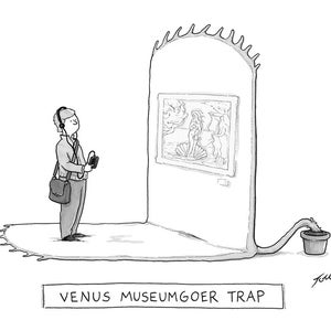 Signed print of my cartoon &quot;Venus Museumgoer Trap&quot;