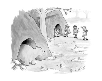 Signed print of my New Yorker cartoon &quot;Spring Training&quot;