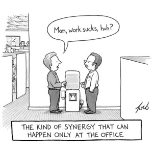 Stampa firmata della mia vignetta del New Yorker "Man, Work Sucks, Huh?"