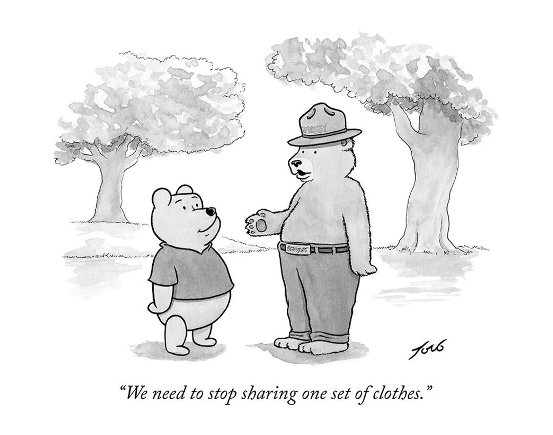 Signed Print of My New Yorker Cartoon we Need to Stop Sharing One Set of  Clothes - Etsy