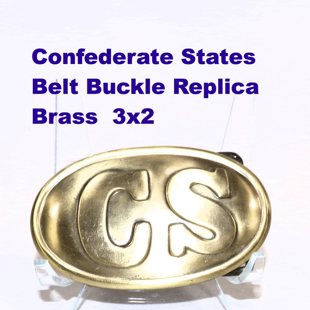 Civil War Confederate Belt Buckle CS Replica Brass Costume Reenactors ...