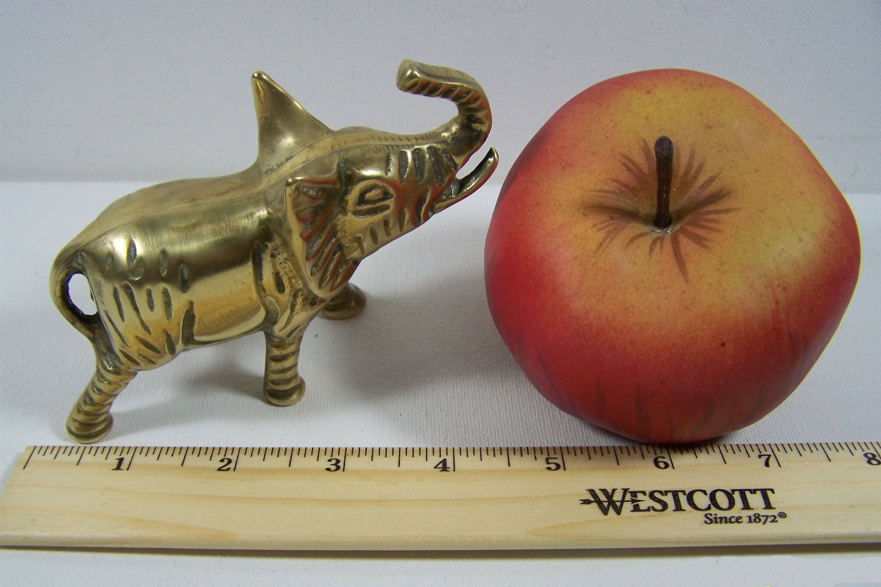 Brass Elephant Good Luck Trunk up Feng Shui Solid Heavy Etsy