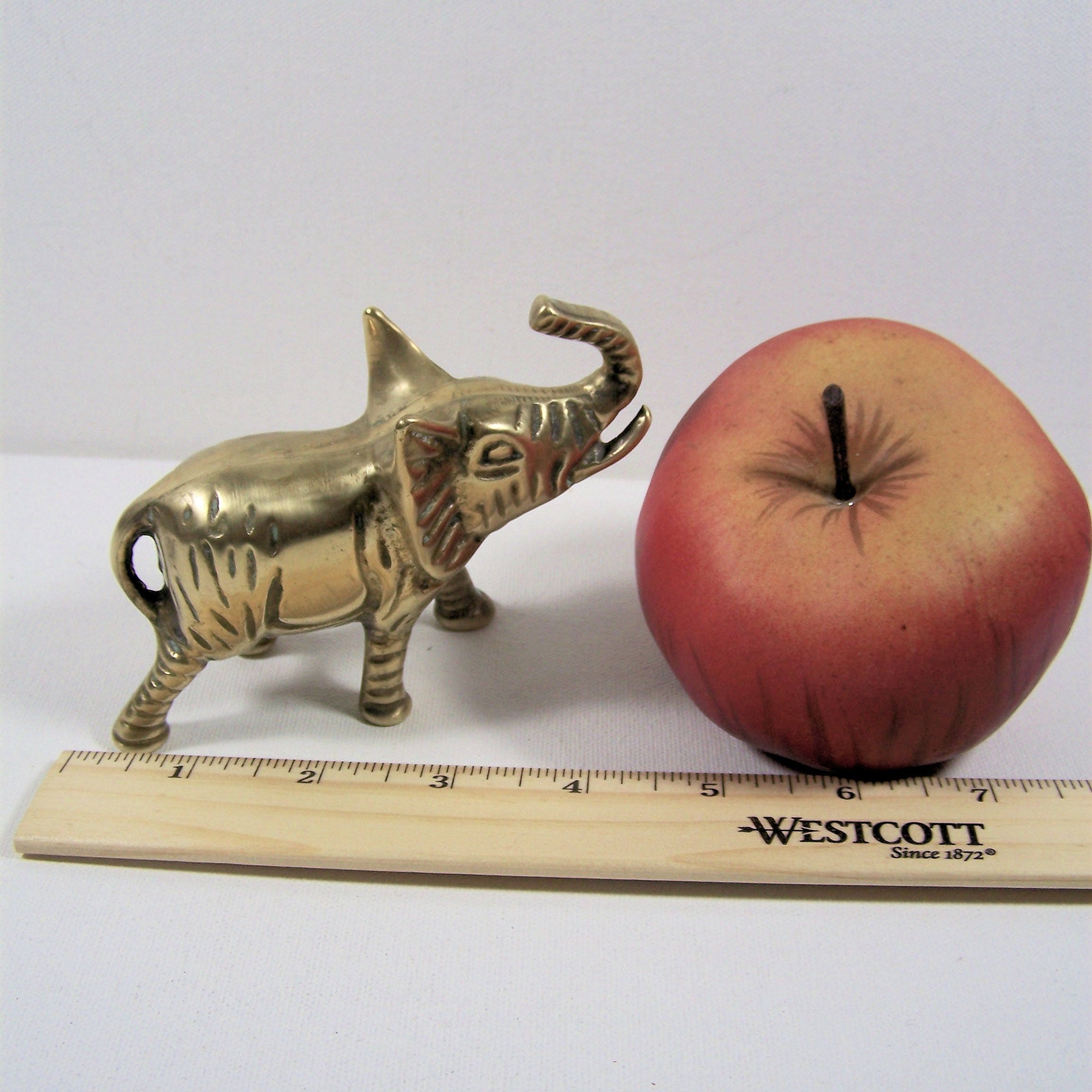 Brass Elephant Good Luck Trunk up Feng Shui Solid Heavy Etsy