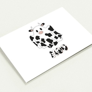 Moo - I Mean Boo! / Paquete de 10 lindas tarjetas de felicitación de Halloween retro del oeste, maestros, amigos, moda, vaca,