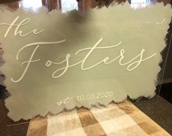 Acrylic Wedding Welcome Sign