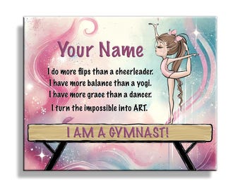 Personalized Gymnastic Canvas Wall Decor