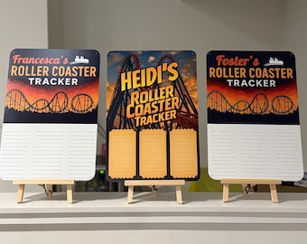 Roller Coaster Tracker Sign with Personalized Name