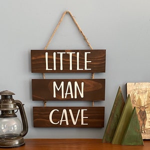 Little Man Cave Sign with Rope