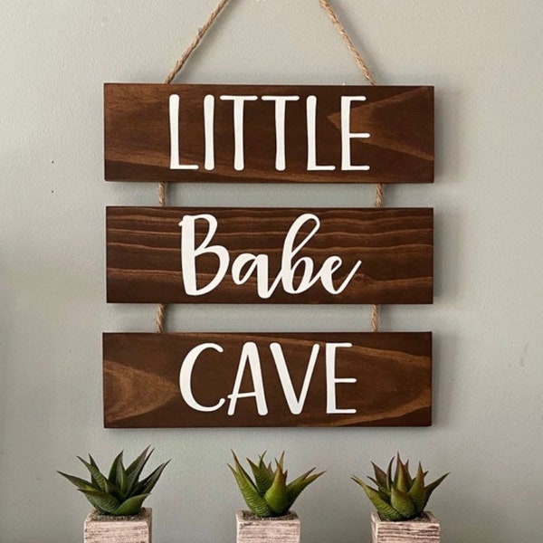 Little Babe Cave Sign with Rope