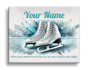 Ice Skating Canvas Sign with Personalized Name