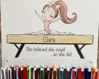 Gymnastic Medal Hanger Sign with Personalized Name