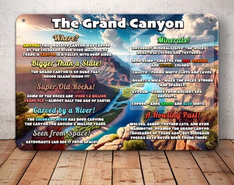 Educational Grand Canyon Sign, Geology Wall Decor, Science or Homeschool Decor