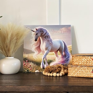 Personalized Unicorn Sign on Canvas