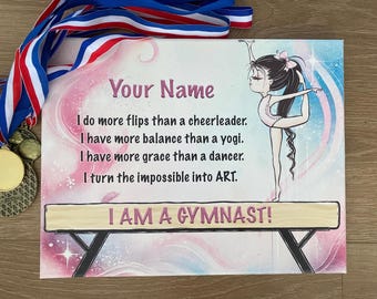 Canvas Gymnastic Sign with Personalized Name