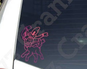 Sylveon Holo/Black/White Vinyl Decal Sticker**2 SIZES-Eeveelutions