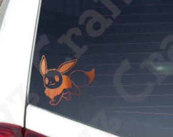 Eevee Holo/White/Black Vinyl Decal Sticker**2 SIZES-Eeveelutions