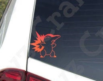 Cyndaquil Holo/White/Black  Vinyl Decal**2 SIZES-Johto Staters