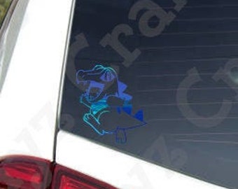 Totodile Holo/White/Black  Vinyl Decal**2 SIZES-Johto Staters