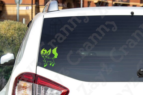 Leafeon Holo/Black/White Vinyl Decal Sticker**2 SIZES-Eeveelutions