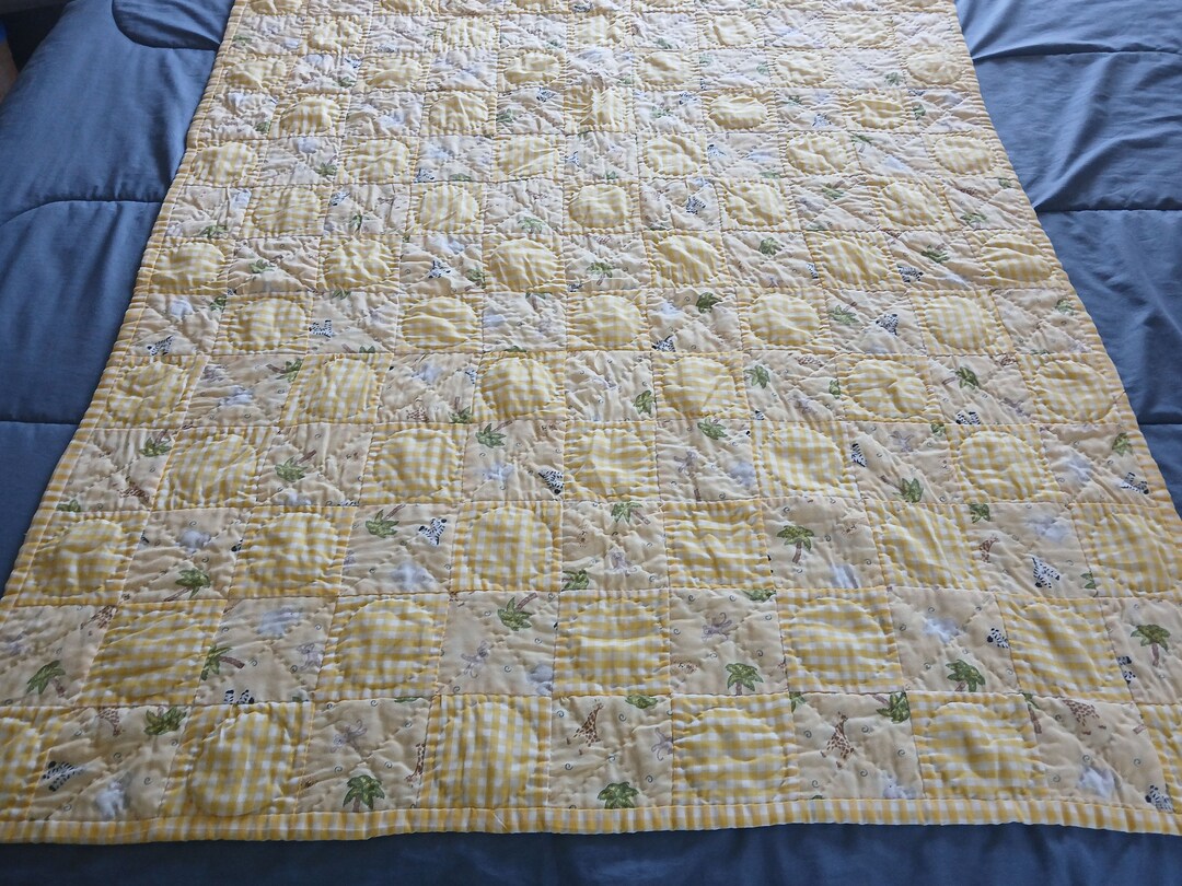 Quincy Mae Crib Sheet in Indigo Gingham