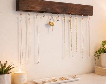 Jewelry Organizer - Necklace Display - Necklace Organizer - Jewelry Gifts - Jewelry Display - Jewelry Holder - Wall Mount Jewelry Holder -