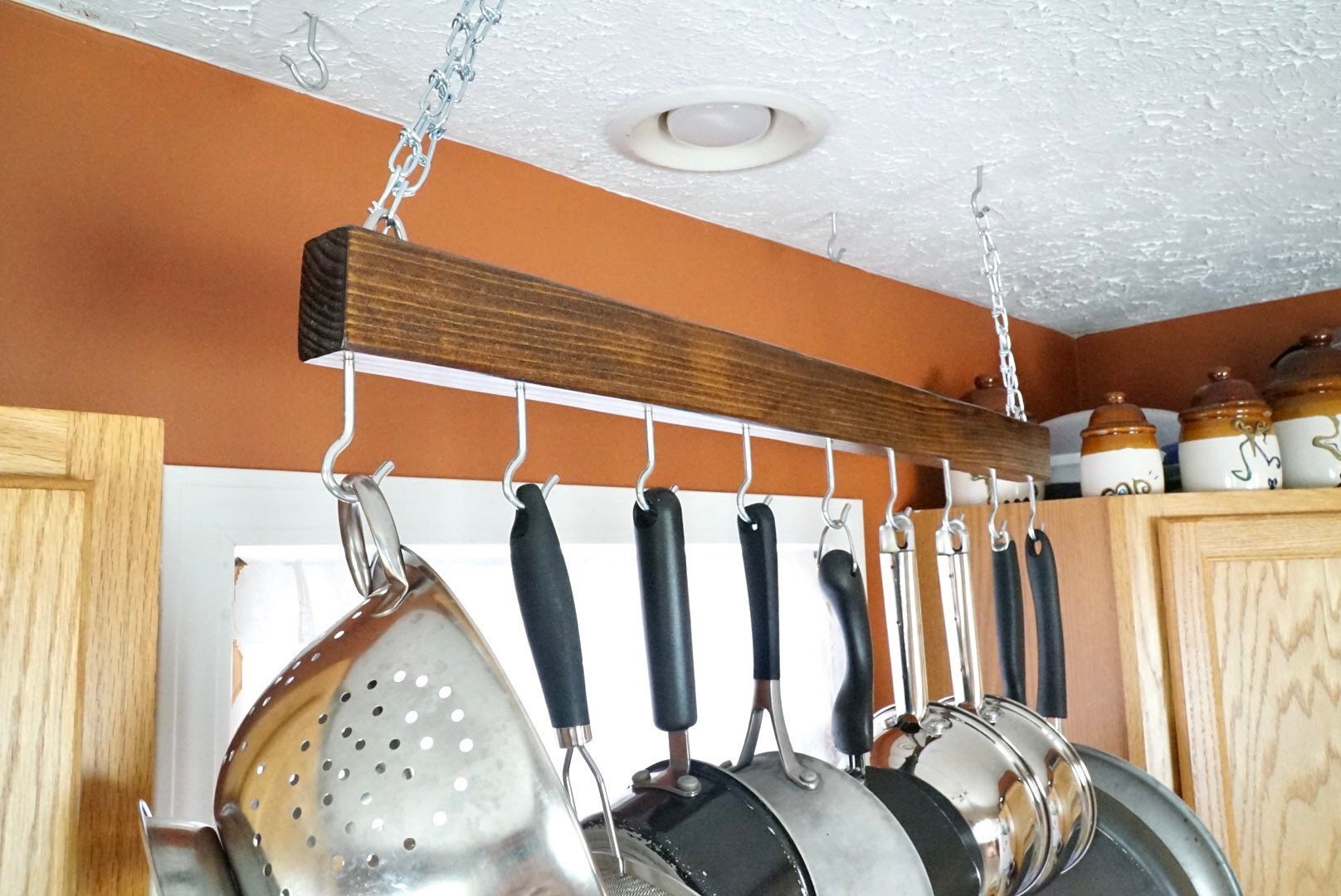 etsy hanging pot rack