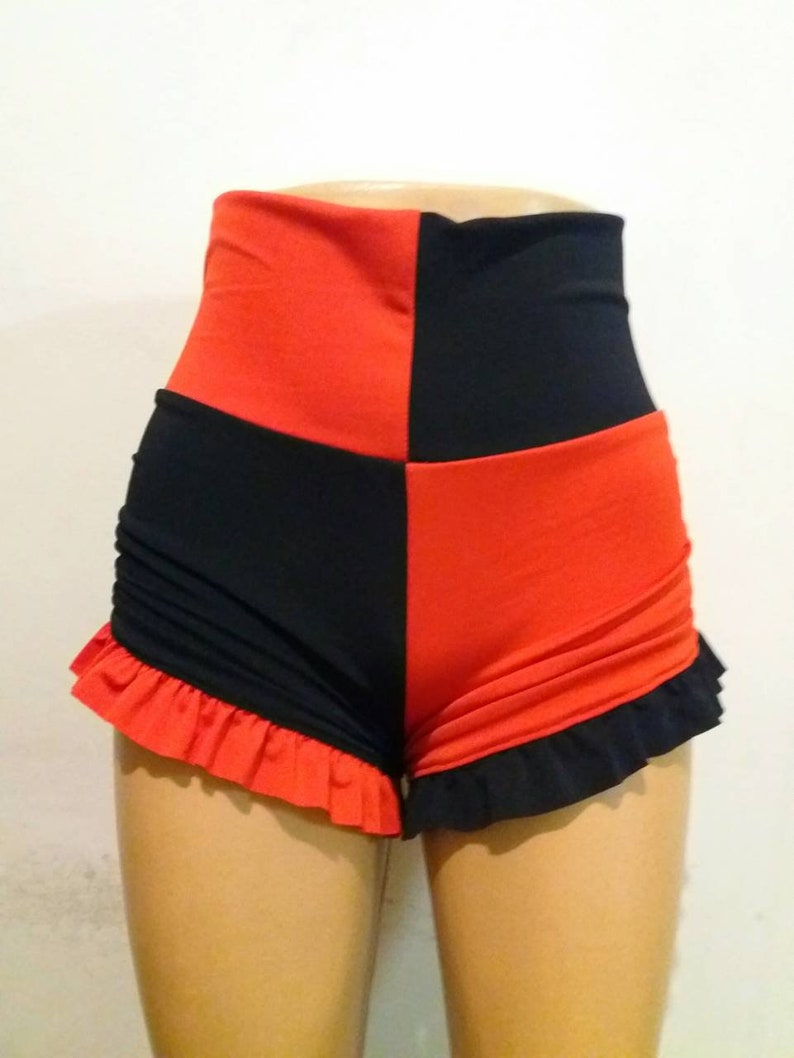 Harley Quinn Shorts/ Ruffle Shorts/ Womens Shorts/ Summer Shorts / Sexy Shorts/ Festival Shorts
