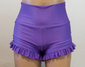 Ruffle shorts/ Womens shorts/Summer shorts /Sexy shorts/Boho shorts/Festival shorts/Booty shorts ruffles/Sexy summer clothes/Purple shorts