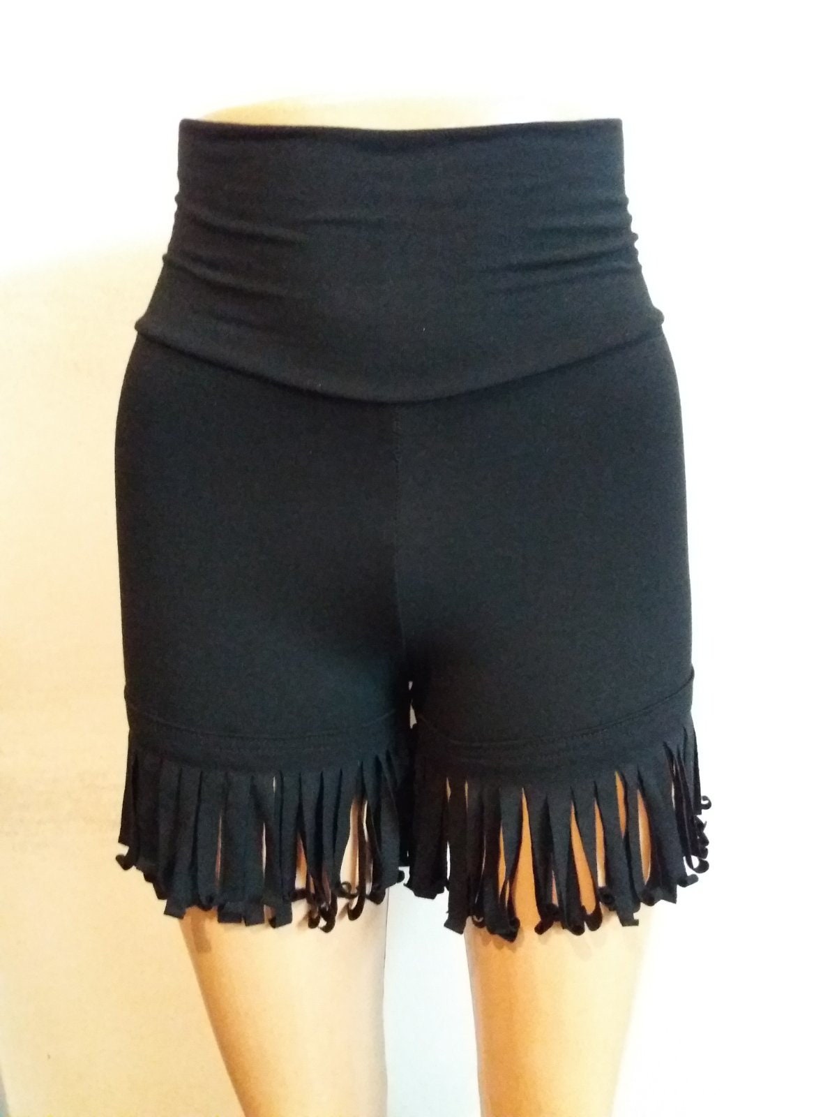 Fringes Shorts/ Black Cotton Shorts/ Shorts With Fringes/ Etsy Ireland