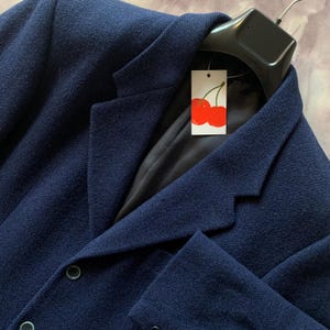 Chaqueta de traje Harris Tweed (54/44/XL) de lana tweed irlandesa multicolor para hombre, estilo años 90, blazer deportivo, abrigo de caza. Azul. Hecho en Canadá.