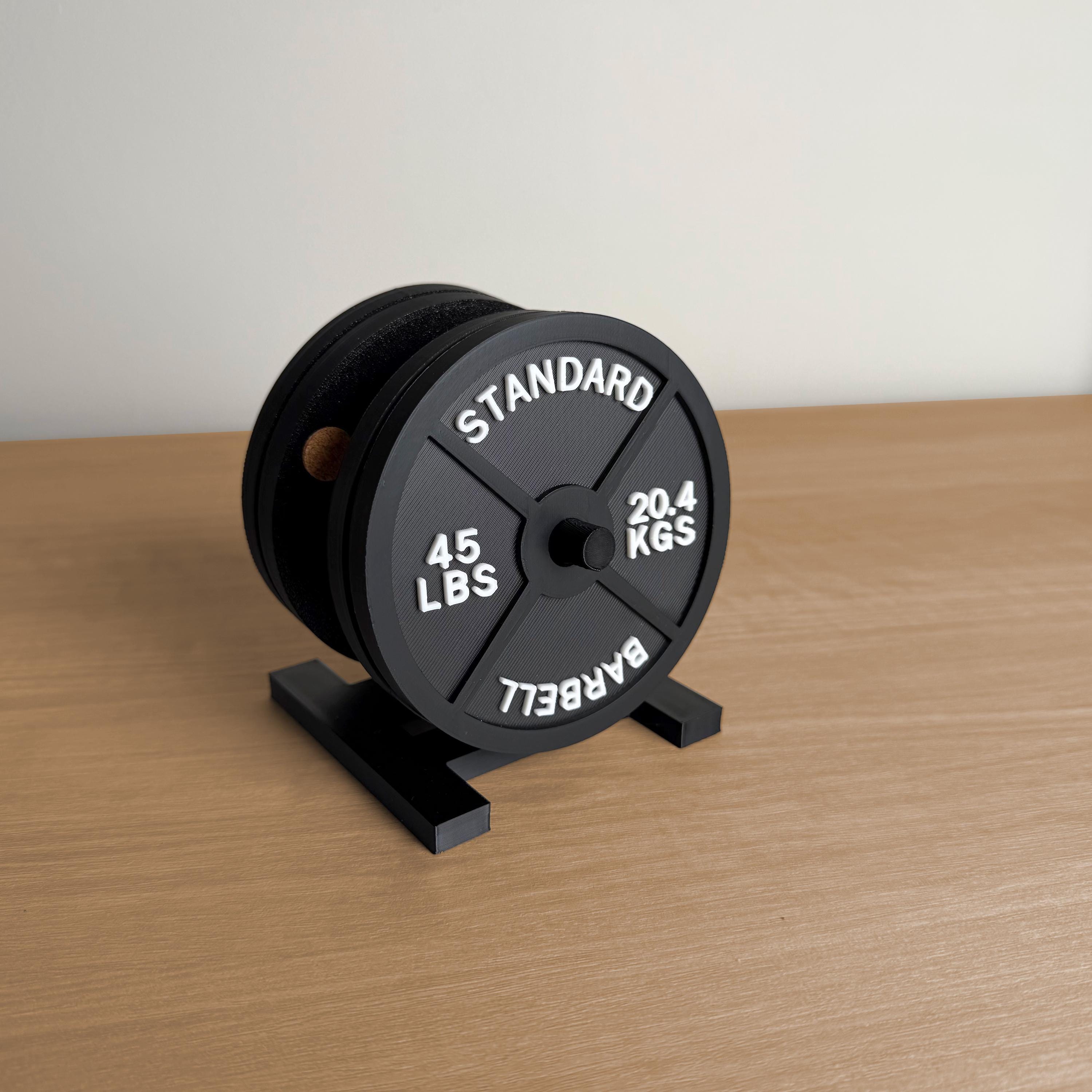 Weight Plate Coasters & Rack - Non Slip Drink Coasters for Fitness ...