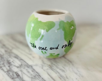 Earth Planter - Ceramic Pot - Fits 3” Plants