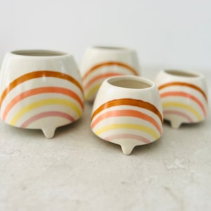Rainbow Planter - Ceramic Pot for Plants - Available in Multiple Sizes