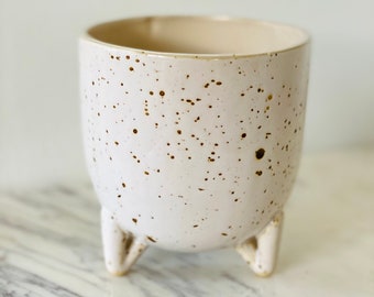 Nora Pot - Footed Speckled Planter - In Multiple Sizes