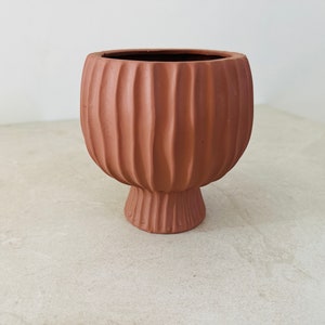Rust Planter - Cottagecore Decor - Autumn Pot - Fits up to 4” Plants
