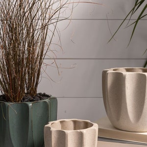 Arcadia Planter - Modern Minimalist Decor - Ceramic Pot for Houseplants