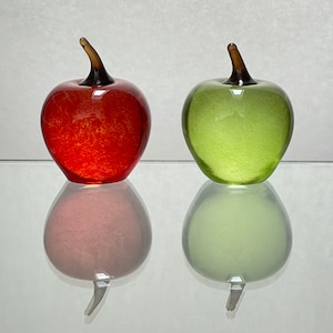 Glass Apple Paperweight