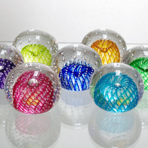 Bubble Glass Paperweights