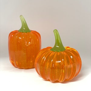 Fermacarte di zucca di vetro alto