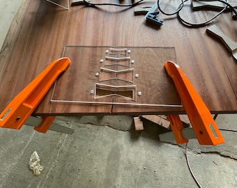 Durchsichtige Acryl Fliege Inlay Vorlage - Slab Tischfräser