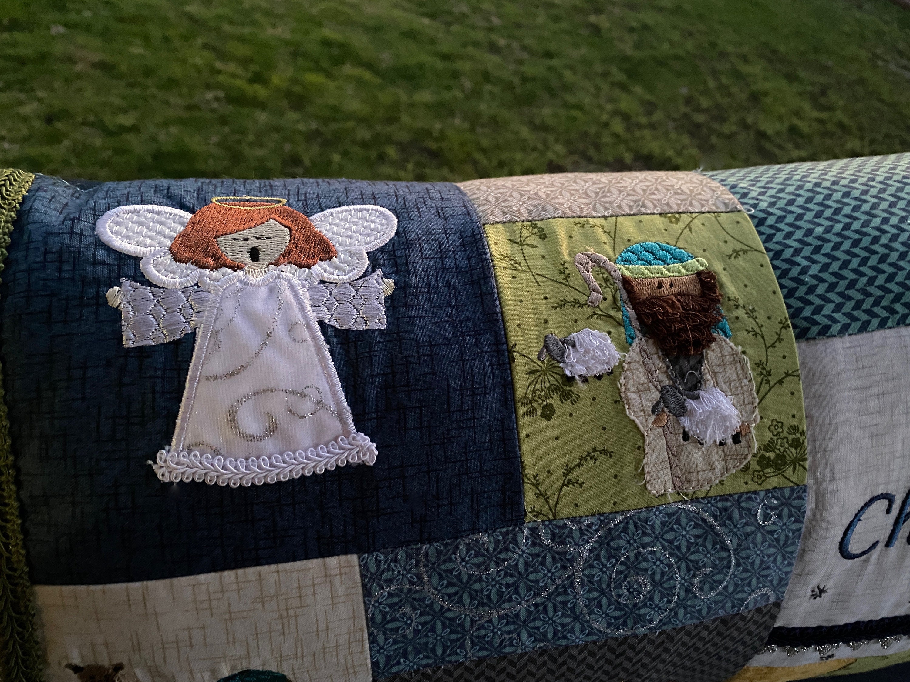 Nativity Bench Pillow Pattern Etsy