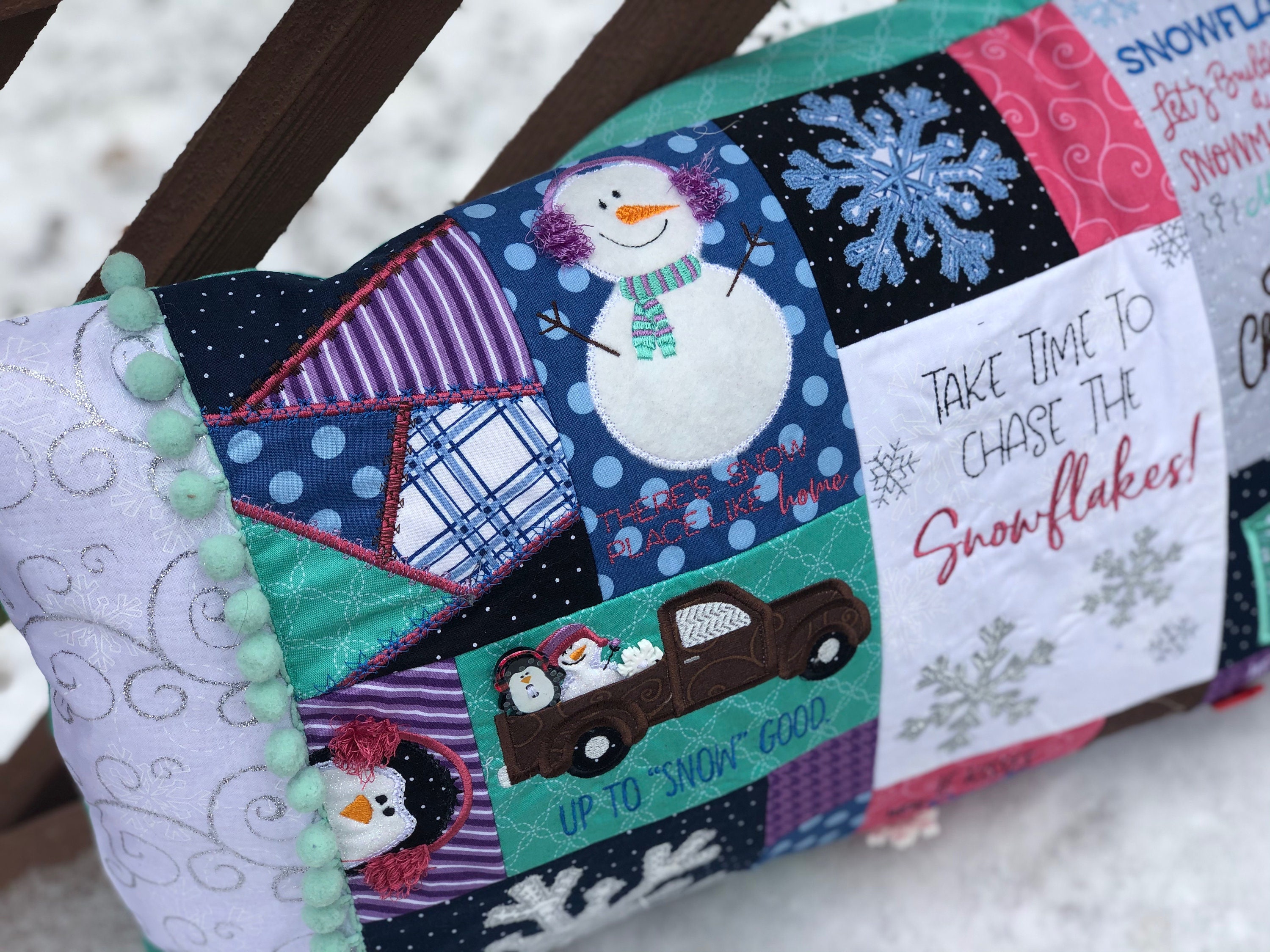 Winter Bench Pillow Pattern pattern Only Etsy