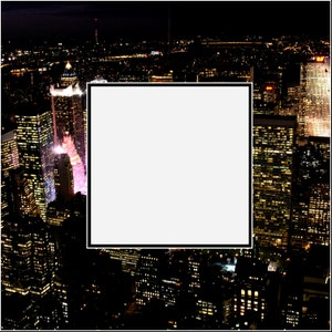 New York Night Printed Double Layer Photo Mat