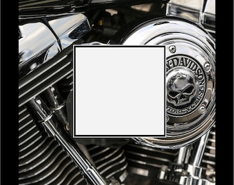 Tapete fotográfico de doble capa con estampado de motor de motocicleta