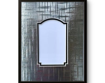 Tapete fotográfico de doble capa texturizado con lámina plateada