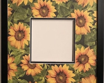 Tapete fotográfico de doble capa con estampado de girasoles