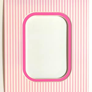 11x14 Pink Stripe Rounded Corners Printed Double Layer Photo Mat