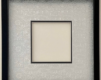 16x20 Silver Embossed Double Layer Photo Mat
