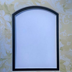 11x14 Jaune Pâle Floral Roman Cut Double Couche Photo Mat